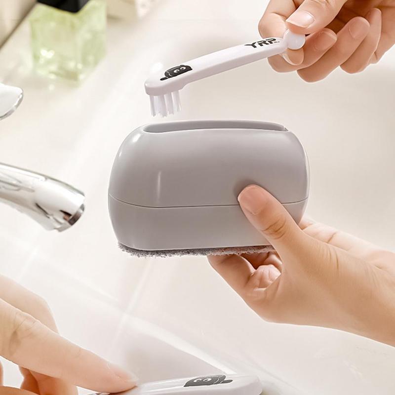 Multifunctional 3-in-1 Household Cleaning Brush Set Kitchen Crevice Scraper Tool for Countertop Dusting And Baking Oven
