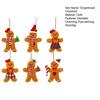 6 Pcs Gingerbread Man Ornaments Fabric Gingerbread Figurine Christmas Tree Decorations for Holiday Home Party Decor