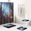 Halloween Series Bathroom Shower Curtain Floor Mat Toilet Cover Foot Mat Four-Piece Pattern Size