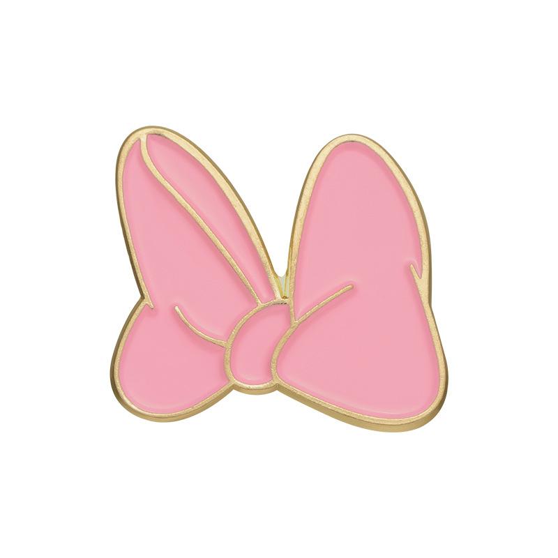 

Stylish And Chic Pink Bow Shaped Alloy Brooch Cute Geometric Design Accessory For Occasion Any