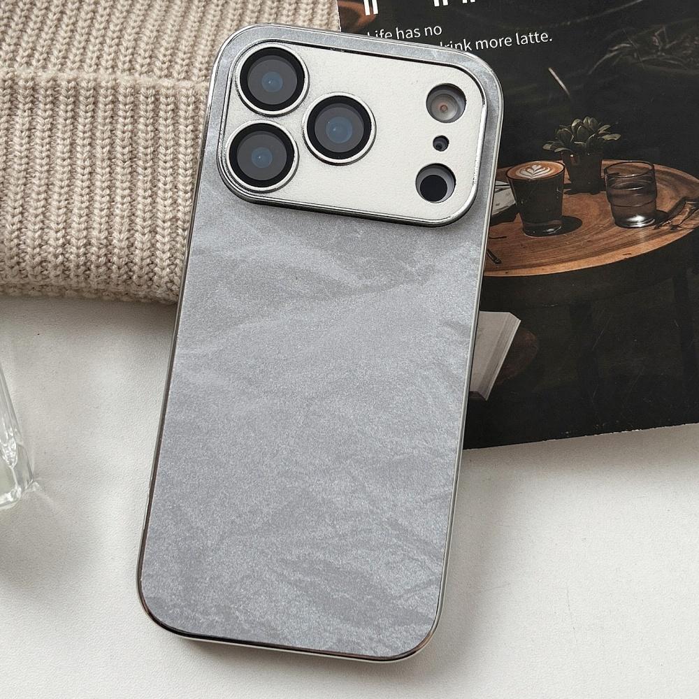 Luxury Aurora Snow Mountain Pattern Case For iPhone 17 Air 16 15 14 13 12 Pro Max 11 17Pro Plating Armor Camera Glass Capa Funda