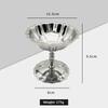 Stainless Steel Retro Dessert Cup High Base Ice Cream Goblet Shatterproof Reusable Salad Bowl for Home Kids Party Use
