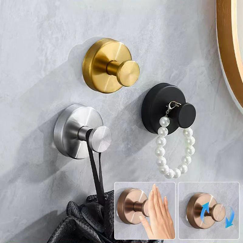 1 Stuks Roestvrij Staal Zuignap Haken Voor Douche Badkamer Hangende Handdoeken Badjas Luffa Haak Voor Glazen Douchedeuren Tegel Spiegels