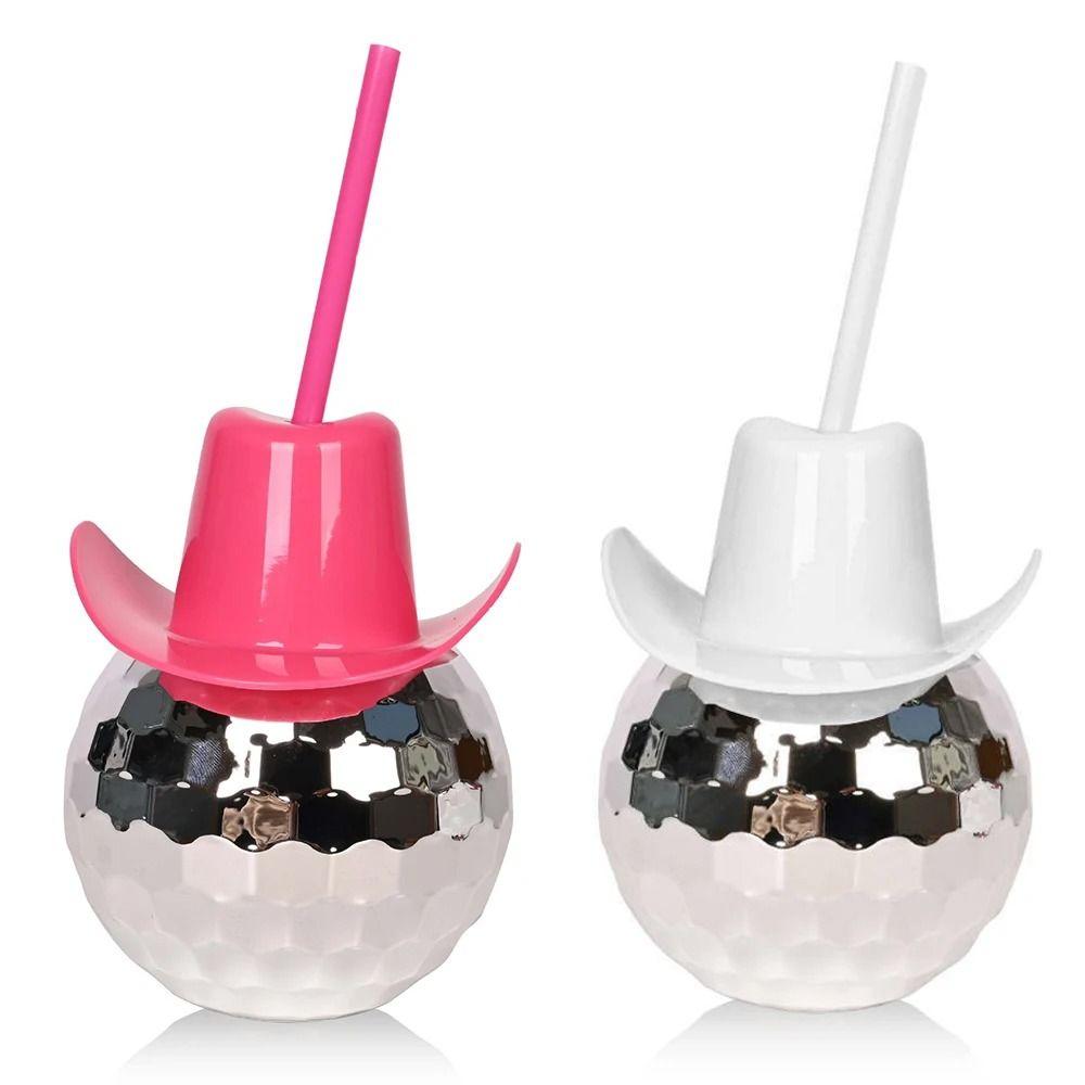 600ml Cowgirl Hat Cups Unique Drinking Cup Wine Glass Disco Ball Cups  Holiday Gift