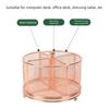 4 Compartments 360° Rotating Mesh Pencil Holder Metal Pencil Display Rack  Girl Gift