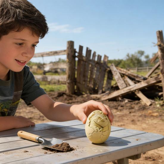 Dinosaur Egg Dig Kit Excavation Toy with Random Skeleton Models Includes Dig Tools & Guide Educational STEM Activity for Kids