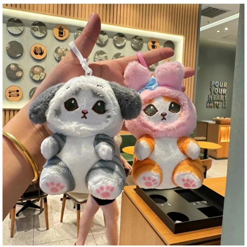 Japanese Cute Cartoon Drag Sanrio With Cute Cat Doll Plush Toy Bag Hanging Girl Heart Gift