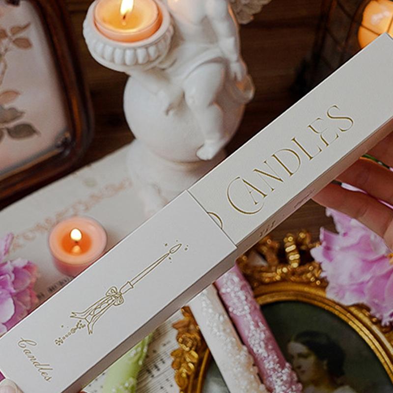 1PC Embossed Scented Candles Home Decoration Long Rod Candles Restauarant Long Candle Romantic 5 Colors