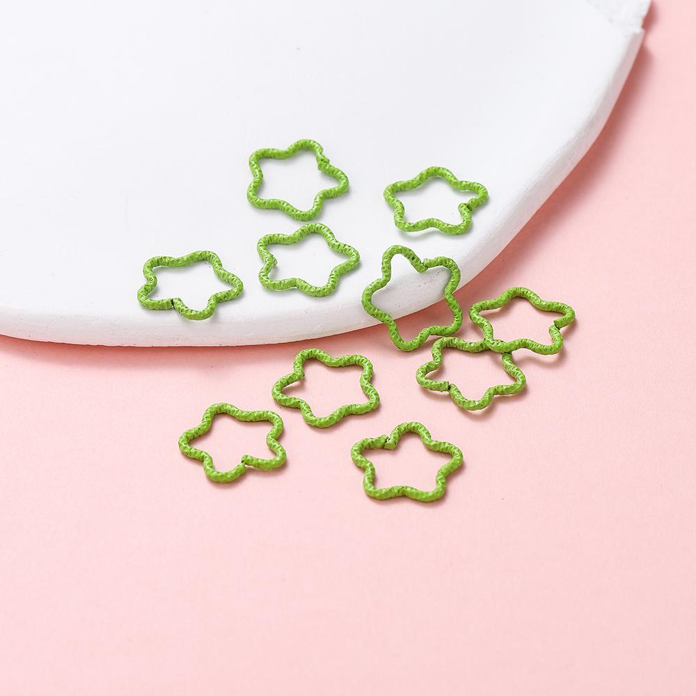 50 Stück/Los Bunte offene Ringe Sternform Biegeringe Für Schmuckherstellung Schlüsselanhänger Handy-Kette Bastelbedarf