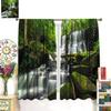 Waterfall Curtains Spring Nature Theme Landscape Pattern Forest Thermal Bedroom Living Room Panel Set Blackout Made Of Polyester Area Decor