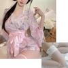 Sexy Extremely Japanese Baby Doll Japanese Ribbon Belt Set [Frenflu] Yukata, Cosplay, Erotic, Naughty, Clothes, See-Through Lingerie, Underwear,