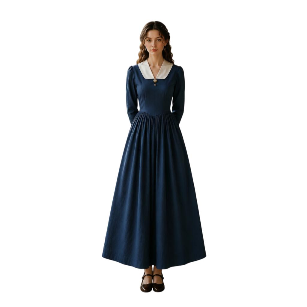 Women's Medieval Halloween Long Sleeve Tunic Vintage Dress Court Dress