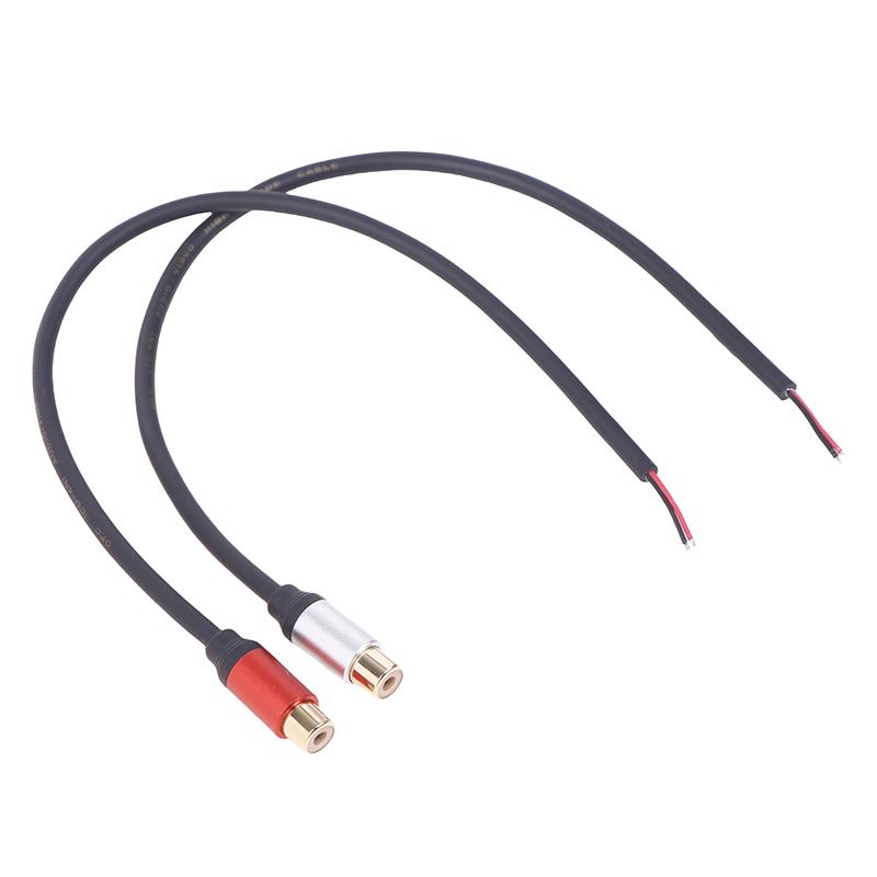 Speaker Wire Rca Female Plug Adapter Connector To Bare Wire Open End Audio Cable For Amplifier Audio Video Receiver Speakers