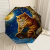 1PC cat book Umbrella-9-Rib Reinforced, Automatic Open, Lightweight & Durable, Cute Fashion Accessory for Outdoor-P0747