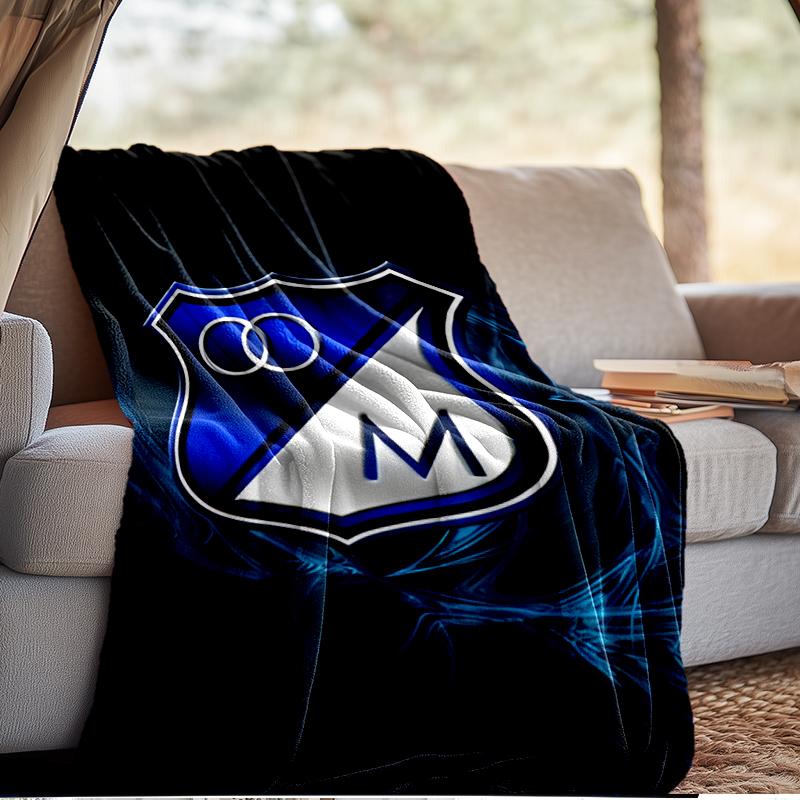 Blue Shield Emblem Millo-narios Blanket Lightweight Ideal Bedding Blanket Perfect for Travel, Living Rooms, Offices, Sofas, Fan Christmas gift