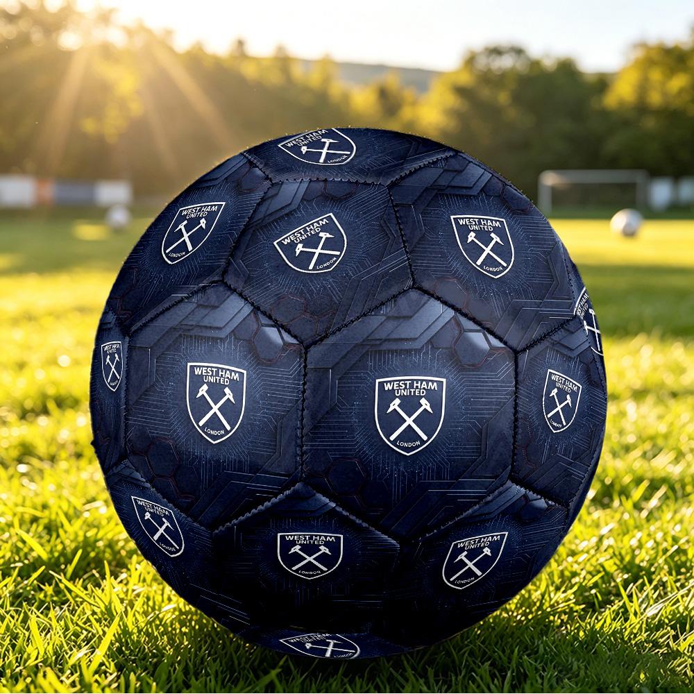 West Ham United FootballPrinted Size 5 Soccer Bootball, Anti Slip Adult Match Football Souvenir for Football Fans