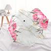 Marble TextureFloral Design Automatic Folding Umbrella  Simple 8 Rib Design, Bright Cartoon Pattern, Durable Iron Frame, Suitable For Travel