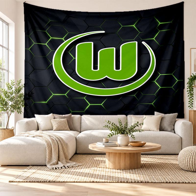 VfL Wolfsburg FC Wall Tapestry, Soft Fabric Wall Hanging, Decorative Backdrop For Bedroom Home Wall Art