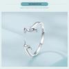 Yinziyun S925 Silver Dachshund Jewelry Set: Cute Animal Earrings & Open Ring