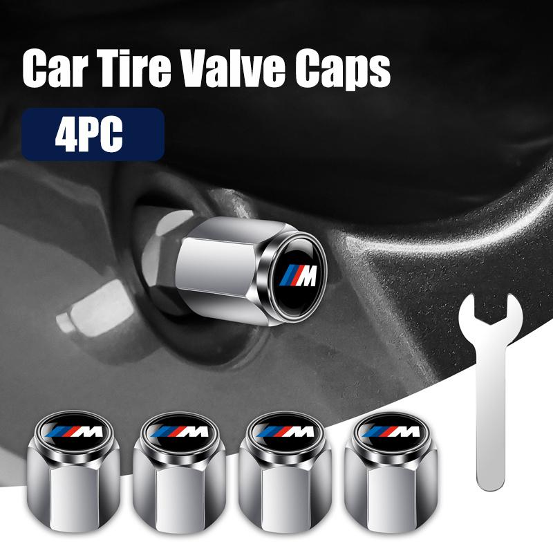 4PCS Car Metal Wheel Tire Valve Caps Tyre Stem Cover For BMW M Performance F20 F40 F22 F30 E90 F32 F06 F07 F46 E60 M5 Sticker jbvr38