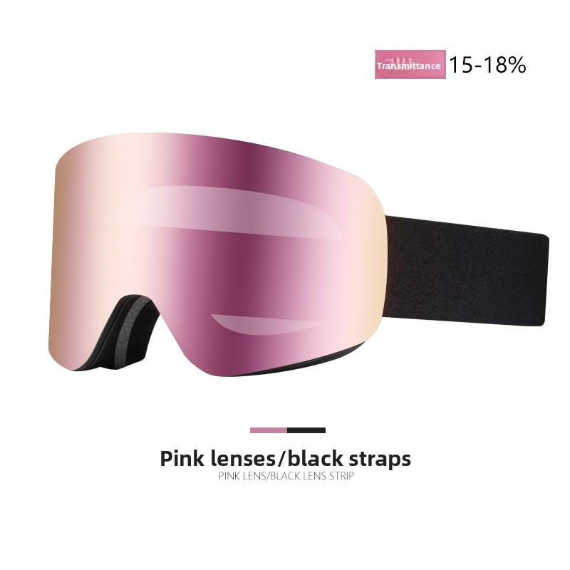 Flip Ski Goggles Cylindrical Magnetic Suction Double Layer Anti-fog Myopia Windproof Outdoor Sports Goggles Snow Glasses