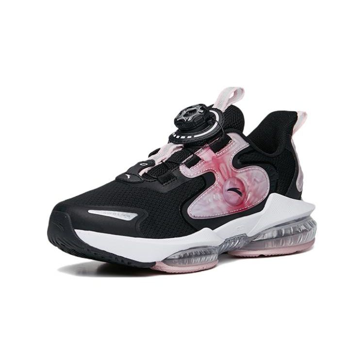 Anta Kids UFO 4.0 Comfortable Non-Slip Shock Absorbing Wear-Resistant Low-Top Running Shoes Kids Sneaker Black Pink 322235588-3