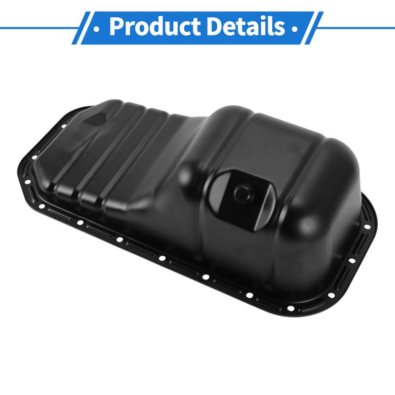 X Autohaux 1Pc No.1210115070 Engine Oil Pan for Toyota Corolla for FWD 1.6L L4 Steel Black