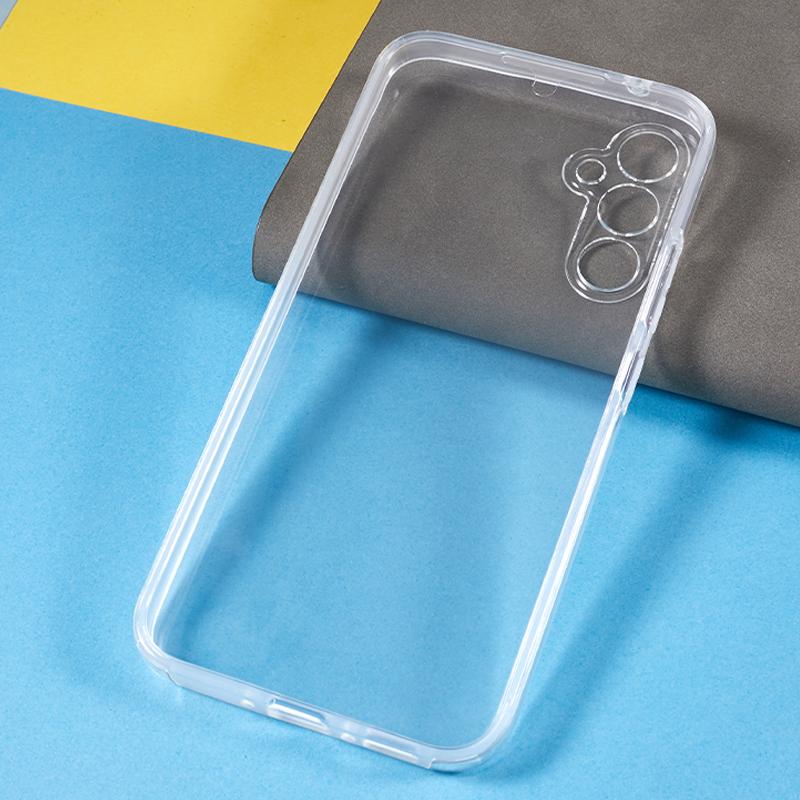For Samsung Galaxy A34 5G TPU Frame+Acrylic Back+PET Front Cover Clear Phone Case Full Protection Cover
