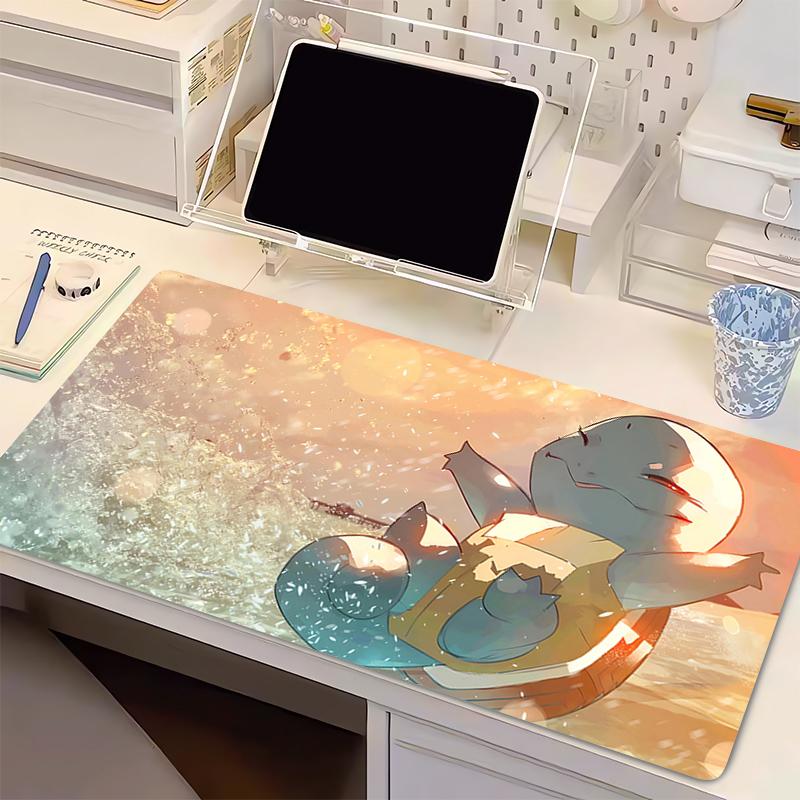 Mouse Pad Pc Speed For E-sports Players Office P-Pokemon Squirtle Computer Keyboard Pad Non Slip Desk Mat High-Quality Mousepad