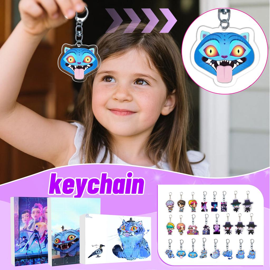 2D Fashion Girls Group Keychains 24 Pieces Gift