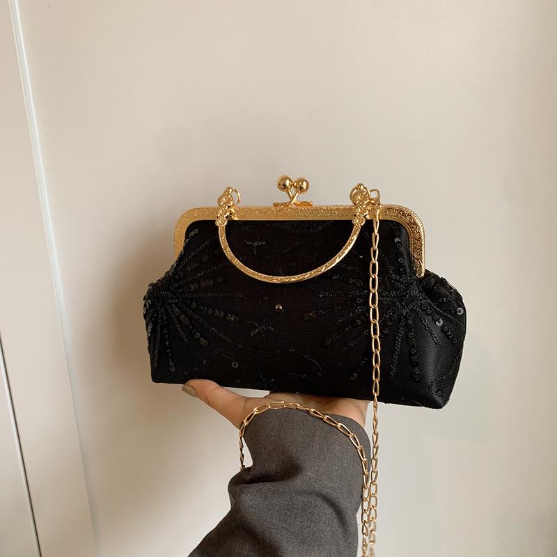 Elegant Evening Top-handle Bag Ladies Small Handbags Fashi Chain Women's Shoulder Crossbody Bag Female Tote Clutch Purse
