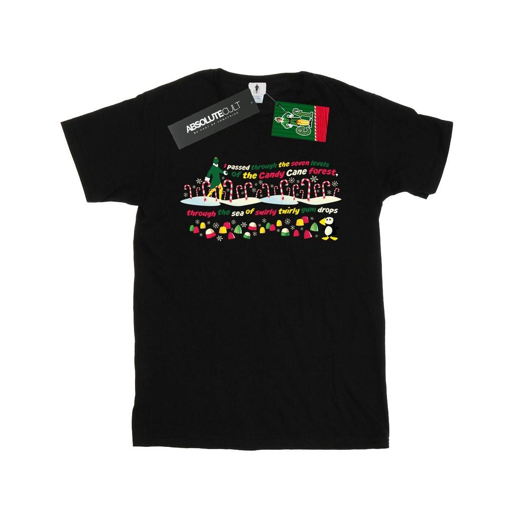 Elf Womens/Ladies Candy Cane Forest Cotton Boyfriend T-Shirt