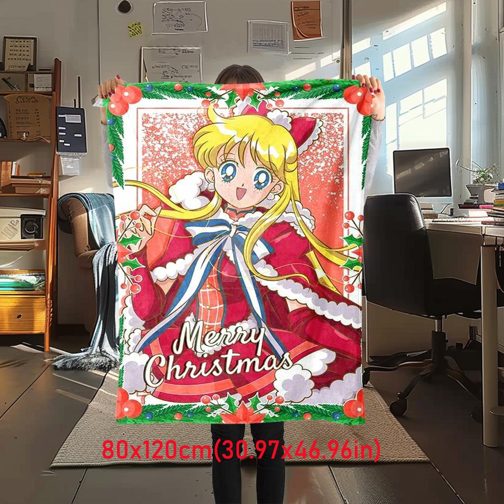 Japanese anime cute cartoon theme Sailor Moon Tsukino Usagi blanket suitable for home beds, sofa covers, office nap, outdoor warm blankets O10