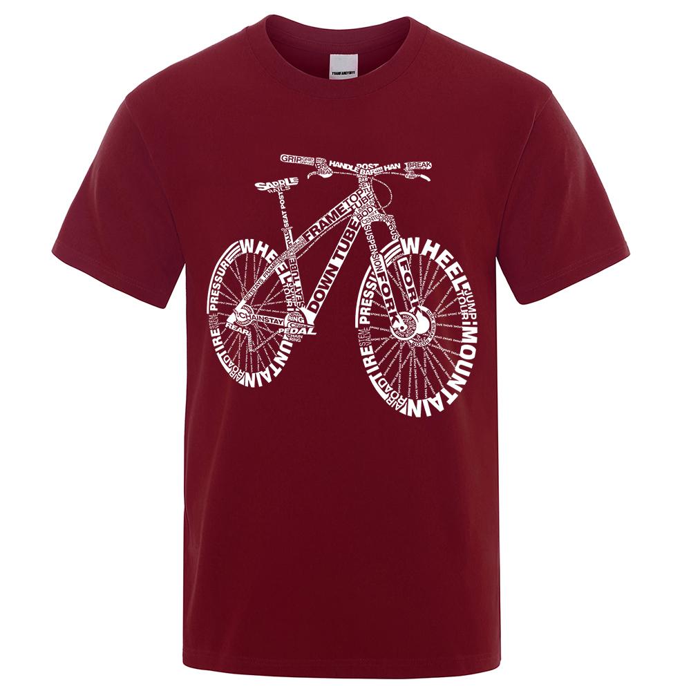 Cotton Oversized Top Quality Men Clothing Mountain Bike Cycling T-Shirt Bicycle Amazing Shirt Fashion Tees Streetwear Male Tee
