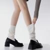 Socks Korean Style Pleated Bubble Socks Simple And Loose White Stacked Socks 2024