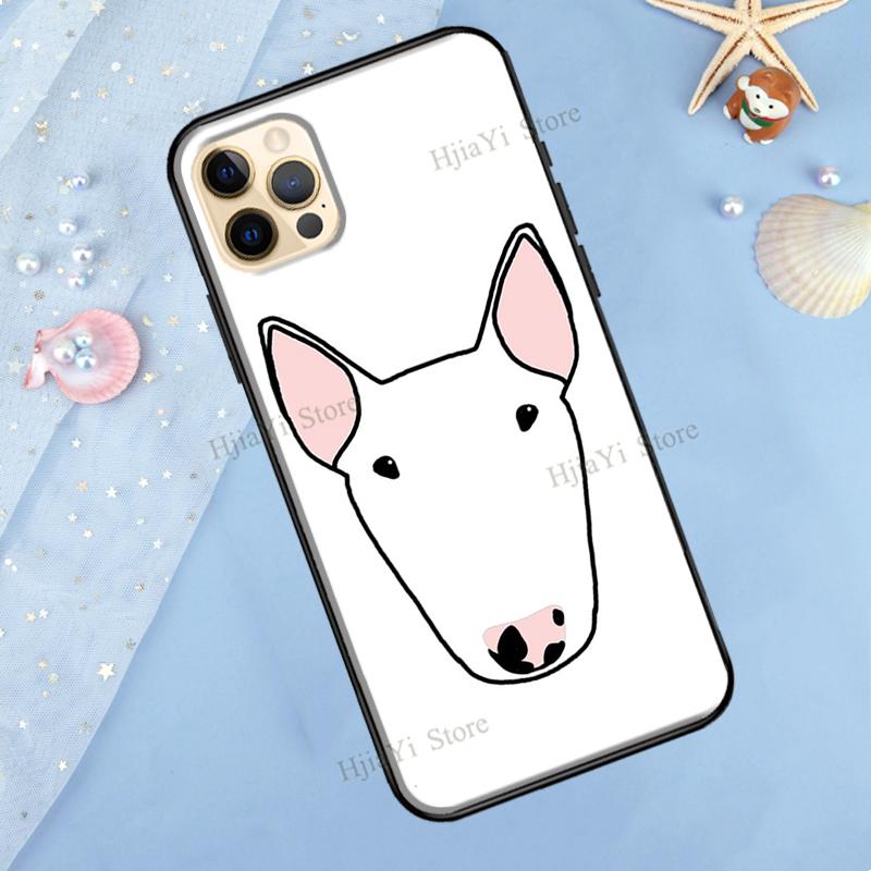 Bull Terrier Dog Puppies Case For iPhone 13 Pro Max 12 Mini X XR XS Max SE 2020 8 7 Plus 11 Pro Max Phone Cover