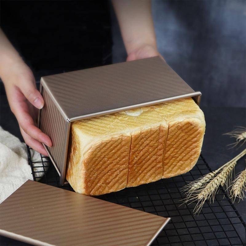 Carbon Steel Loaf Pans with Lid for Perfect Toast Bread Baking for Homemade Rectangular Bread Mould for Pastry
