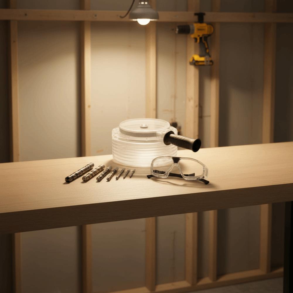 Dustproof Dust Collector Multi Functional Drill Storage Box Dust Collection Box Installation Work