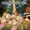 1 Pair 5.8in Mini Small Brass Hand Cymbals Gong Band Rhythm Beats Percussion Copper Musical Instrument for Opera and