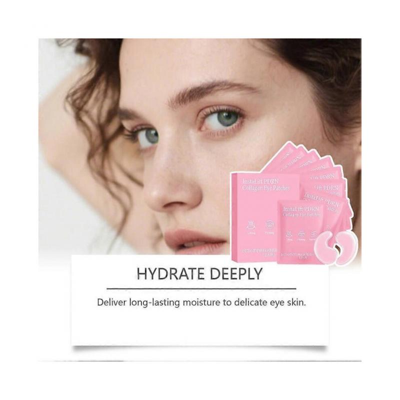 Instalift PDRN & Collagen Eye Patches, Niacinamide Infused Hydrogel Eye Masks, Under Eye Patches for Puffy Eyes and Dark Circles & Fine Lines