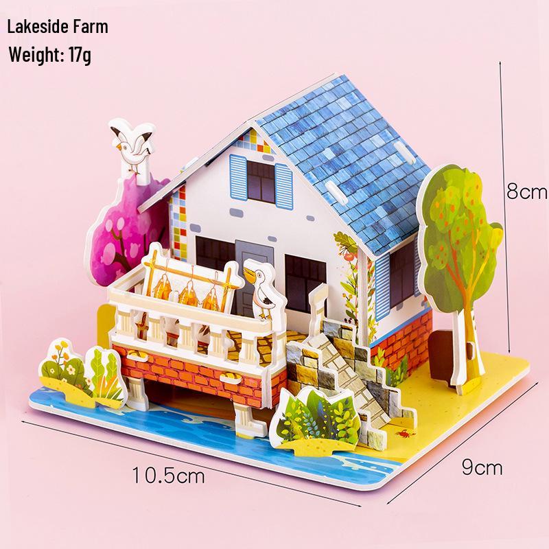 

3D Пазл Модель Дома - DIY Ручная Работа Развивающая Игрушка для Мальчиков и Девочек