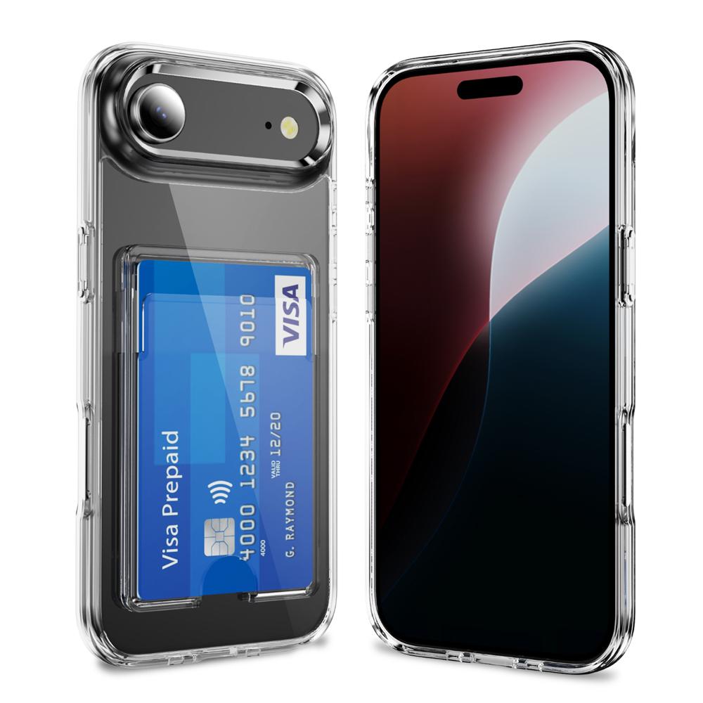 

IPhone 17 16 15 14 13 12 11 Pro Max Plus Противоударный Прозрачный Жесткий Акриловый Чехол Роскошный Прозрачный Держатель для Карт Слота Кошелек Чехол iPhone 15 Pro Max чистый