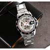 GUCAMEL Herrenuhr, hohle mechanische Uhr, Silikonarmband, Sportmode, Herrenuhr