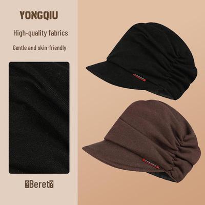 Korean Style Women's Cotton Beret - Autumn/Winter Fashion for Large Head Circumference