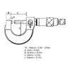 0.01mm Accuracy Thickness Gauge 75-100mm Range Precision Micrometer Measurement Tool  For Machining