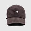 Mens Cotton Worn Look Water Washed Cotton Embroidered Baseball Cap Protect Sun
