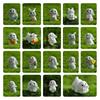 Resin Rabbit White Figurines Toy Model Desktop Car Decoration Accessories Gift