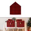 Christmas Buffalo Plaid Chair Back Covers Protective Fabric Covers for Dining Chairs Suitable for Home and Restaurant