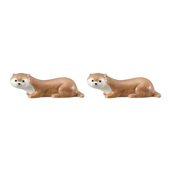 Decole Corporation KAWAUSO CAFE Otter Chopstick Rest, Latte KW-92516