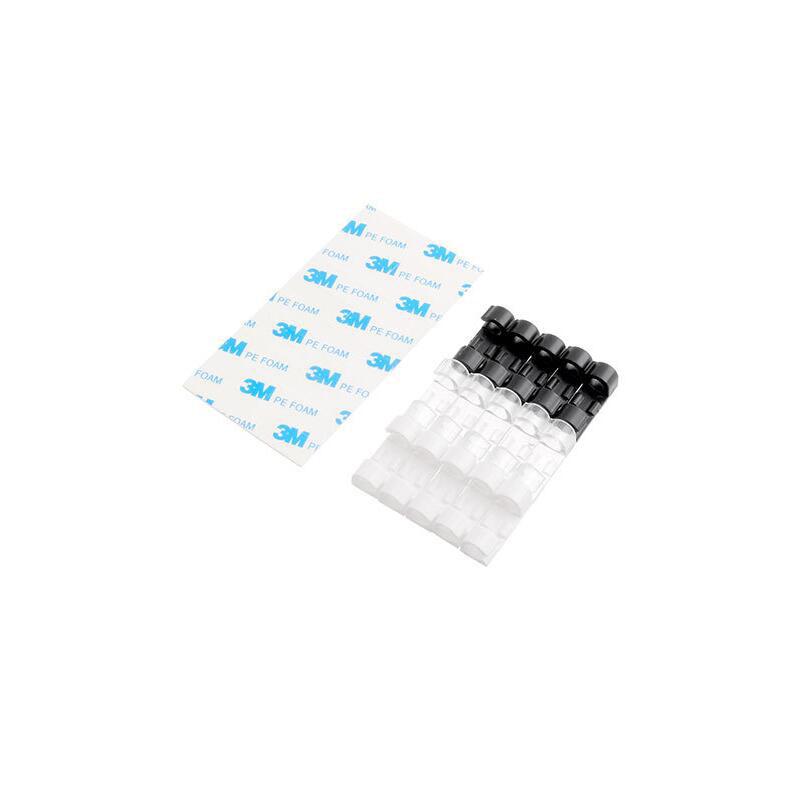 20 stk/pakning Selvklebende ledningsorganer Linje Kabelklemme Spenne Plastklemmer Knyter Festefeste